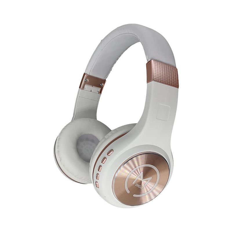 Morpheus 360 Serenity HP5500R Wireless Over-the-Ear Headphones Bluetooth 5.0 Headset with Microphone, White with Rose Gold Accents, 1 of 6