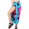 LA LEELA Women's Summer Beach Bikini Wraps Swimwear Cover up Wrap Skirt Bathing suit Swimsuit Sarong Coverups for Women One Size Blue, Floral - 3 of 4