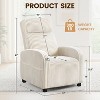Yaheetech Corduroy Armchair Nursing Chair for Nursery Room, Living Room, Bedroom - 3 of 4