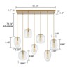 LLHZSY Gold Island Pendant Chandelier 35 2/5" Wide Modern Industrial 7-Light Fixture for Dining Room Kitchen - 3 of 4