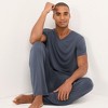 Lands' End Men's Short Sleeve Cooling Knit V-Neck Pajama Set - 4 of 4