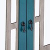 Kings Brand Antique Blue Buffet Server Cabinet / Console Table, Mirrored Doors - 2 of 4
