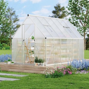 Greenhouse for Outdoors, Heavy-Duty Walk-In Greenhouse Kit with Quick Setup Frame, Roof Vent & Reinforced Structure for Garden Backyard - 1 of 4