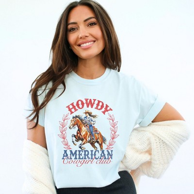 Simply Sage Market Howdy American Cowgirl Club Garment Dyed Tee