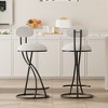 Sapphtopaz Modern Dining Chairs Set of 2 Height Barstools for Kitchen Island with S-Shaped Backrest Chairs for Dining Room, Living Room - 2 of 4