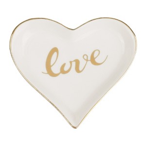 Unique Bargains Decorative Trinket Ceramic Jewelry Tray for Organizing Earrings Necklaces Bracelets - 1 of 4