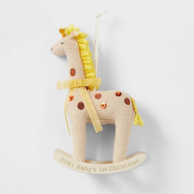 Plush Giraffe Baby's First Christmas Tree Ornament - Wondershop™