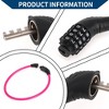 Unique Bargains Bicycle Lock Security Resettable 4 Digit Combination Chain Bike Lock Rose Red - 2 of 4