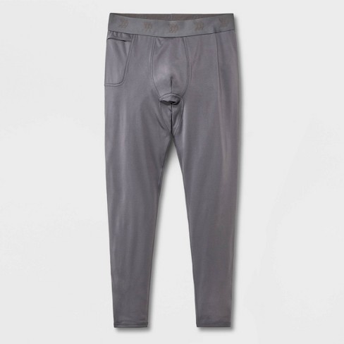 Men's Regular Fit Midweight Thermal Pants - All In Motion™ Gray L