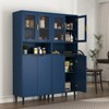 KTMBDW Industrial Bookshelves and Bookcases with Doors Floor Standing 5 Shelf Display Storage Shelves Tall Bookcase for Home Office - 4 of 4