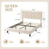 Twin/Full/Queen/King Bed Frame with Adjustable Upholstered Headboard, Platform Bed Frame, No Box Spring Needed - 2 of 4