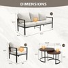 EAGLE PEAK Sunset Dune 5 Piece Collection Modern Outdoor Furniture Set, Patio Wicker Wood Grain Lounge Set - 2 of 4
