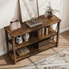 47" Farmhouse Console Table – 3-Tier Narrow Entryway Table with Storage Shelf for Living Room, Hallway, or Foyer - 4 of 4