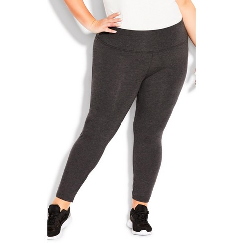 Avenue  Women's Plus Size Pima High Rise Legging Charcoal - Tall - 10-12 :  Target