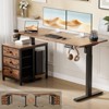 WOWLIVE 47-55'' Electric Standing Desk with 3 Drawers, Height Adjustable Gaming Desk with Cup Holder, Storage Computer Desk for Home Office - 2 of 4