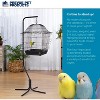 Prevue Hendryx Tubular Steel Hanging Bird Cage Stand 1780 Black, 24-Inch by 24-Inch by 62-Inch - 3 of 4