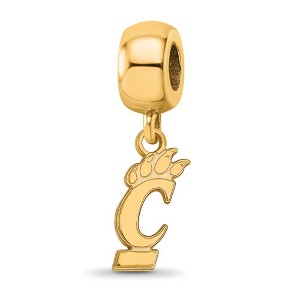 Black Bow Jewelry 14k Yellow Gold Plated Sterling Silver Cincinnati Bearcats NCAA Bead Charm - 1 of 4