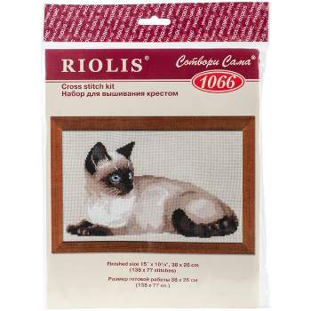 RIOLIS Counted Cross Stitch Kit 15"X10.25"-Thai Cat (10 Count)