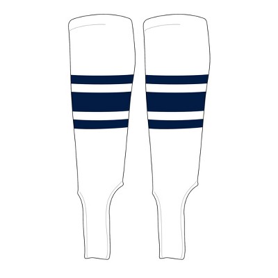 MK Socks Traditional Baseball Stirrups Pattern B-5 White, Navy (M)