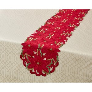 BrylaneHome Embroidered Cutout Table Runner - 1 of 4