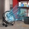 Tangkula 24 Inch Industrial Drum Fan w/ 360 Degree Adjustable Tilt & 2 Wheels for Warehouse - 3 of 4