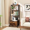 Tangkula 4-tier Bookshelf w/ 2 Storage Drawers Sturdy Metal Frame Anti-toppling Devices - 4 of 4
