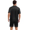 INSPIRE CHIC Men's Satin Sleepwear Short Sleeve Nightwear Shorts Summer Pajamas Set 2 Pieces - 3 of 4