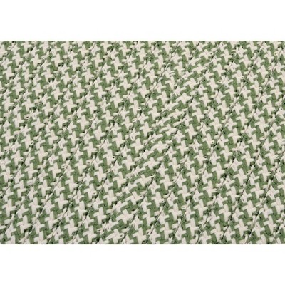Colonial Mills Houndstooth Braided Doormat, 22" x 34", Leaf Green
