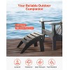 VEVOR Adirondack Ottoman, 18.7L x 19.7W x 13H Inch HDPE Plastic Folding Adirondack Ottoman, Weather-Resistant Foot Rest for Adirondack Chair, Black - 3 of 4
