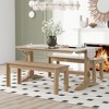 Whisen 3-Piece Retro Dining Set with Rectangular Table and 2 Benches - 3 of 4