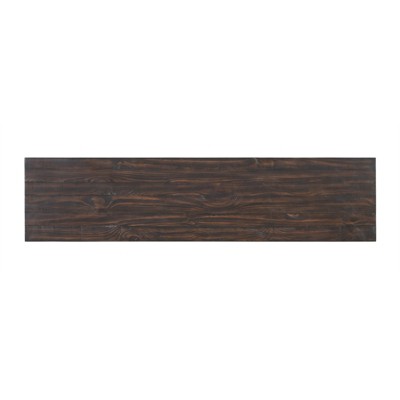 Lexington Contemporary Rustic 70" Dark Mocha Solid Pine TV Stand