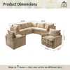XIZZI Luxury Modular Sectional Sofa Couch, Oversized Cloud Couch for Living Room, Deep Seat Upholstered Sleeper Sofa Set w/ Optional Swivel Chairs - 3 of 4