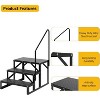 RV Steps with Handrail 3 Step, Anti-Slip Panel, 660lb Capacity RV Stairs, Portable Trailer Ladder for Outdoor, Camping, Travel, Hot Tub - 2 of 4