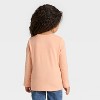 Toddler Girls' Long Sleeve Halloween Graphic T-Shirt - Cat & Jack™ Apricot Orange - 3 of 4