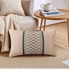 REGALWOVEN Geometry Weave Patchwork Throw Pillow Covers for Sofa Farmhouse Living Room Decor 2 Pcs - 2 of 4