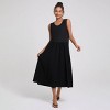 Women's Round Neck Sleeveless Side Pocket Midi Vest Dress - A New Day™ - 4 of 4