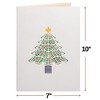 Paper Love Oversized Christmas Tree Pop Up Card, 10" x 7" Includes Envelope and Note Tag, For Christmas or Holidays - 2 of 4
