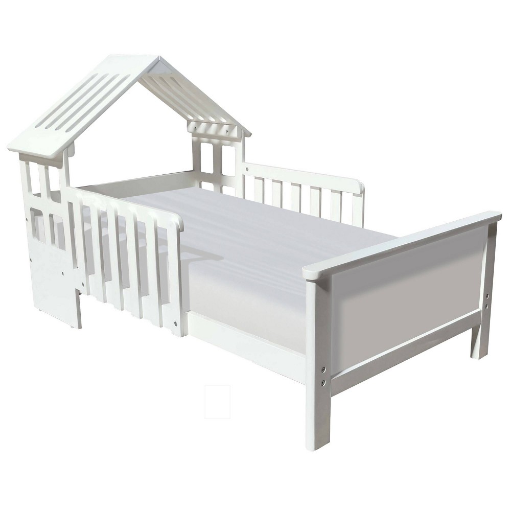Photos - Cot Little Partners Lil' House Toddler Kids' Bed Soft White