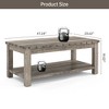 Beige Sofa Table, 47" Console Table with Storage Shelf, MDF Modern Coffee Table for Living Room, Entryway, Hallway - 2 of 4