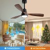 DOMETOUR 48 Inch Modern Ceiling Fan With Lights 3 Wood Fan Blade Noiseless Reversible, with Remote Control - 2 of 4