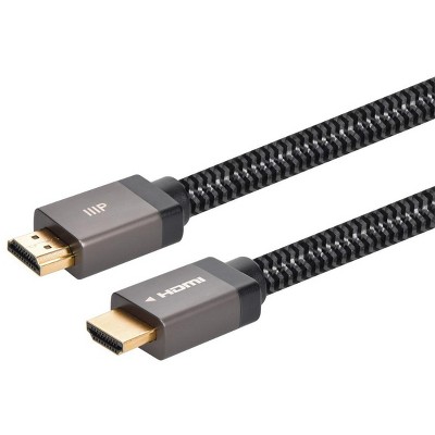 Monoprice 8K Braided HDMI 2.1 Cable - 10 Feet - Black | Ultra High Speed, 48Gbps, Compatible With Sony PS5 / Microsoft / Xbox Series X & Series S and