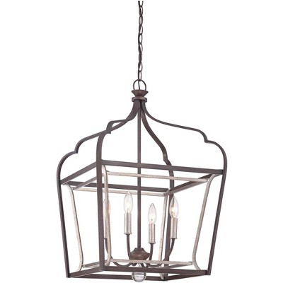 Minka Lavery Astrapia 18" Wide Rubbed Sienna 4-Light Foyer Pendant