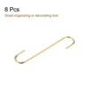 Unique Bargains Steel Extra Long Garden Bathroom Kitchen S Shape Hooks and Hangers 8 Pcs - 3 of 4