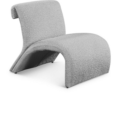Meridian Furniture,Mulberry Boucle Fabric Accent Chair