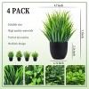 Aoibox 4 Pack Small Artificial Faux Plants in Black Pots for Bathroom, Home, Kitchen, Coffee Table, Office Desk Decor, Indoor Use - 3 of 4