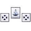 Bacati - Little Sailor Anchor Boat Blue Navy 10 pc Crib Bedding Set with Long Rail Guard Cover - 3 of 4