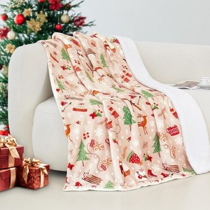 Comfort Ultra-Plush Flannel Blanket Christmas Plaid Christmas Tree. - 1 of 4