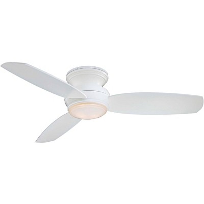44" Minka Aire Vintage Hugger Outdoor Ceiling Fan with LED Light White Wet Rated for Patio Exterior House Porch Gazebo Garage Barn