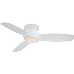 44" Minka Aire Vintage Hugger Outdoor Ceiling Fan with LED Light White Wet Rated for Patio Exterior House Porch Gazebo Garage Barn - 1 of 4