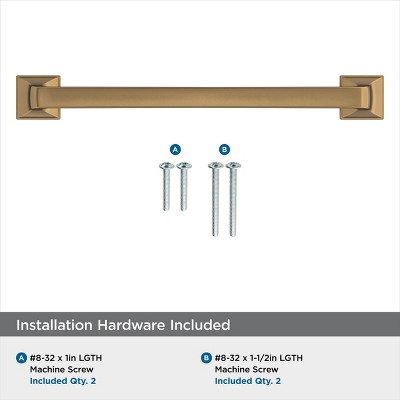 Champagne Bronze Traditional Cabinet Drawer Pull with Mounting Hardware